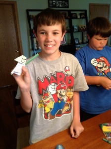 Thank you to my friend's sons, who are nicknamed String Bean and Squishy (not kidding) for their help in making the video, and their awesome Origami Yoda creations!
